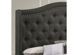 310072Q Sonoma Upholstered Queen Wingback Bed Grey