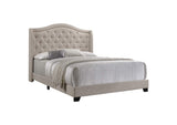 310073F Sonoma Upholstered Full Wingback Bed Beige