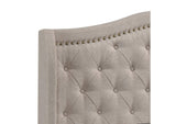 310073F Sonoma Upholstered Full Wingback Bed Beige