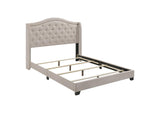 Sonoma Upholstered Eastern King Wingback Bed Beige