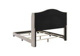 310073Q Sonoma Upholstered Queen Wingback Bed Beige