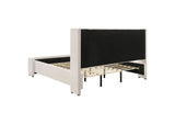 310078KE Alamosa Boucle Upholstered Eastern King Platform Bed White