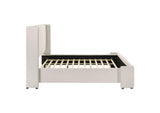 310078KE Alamosa Boucle Upholstered Eastern King Platform Bed White