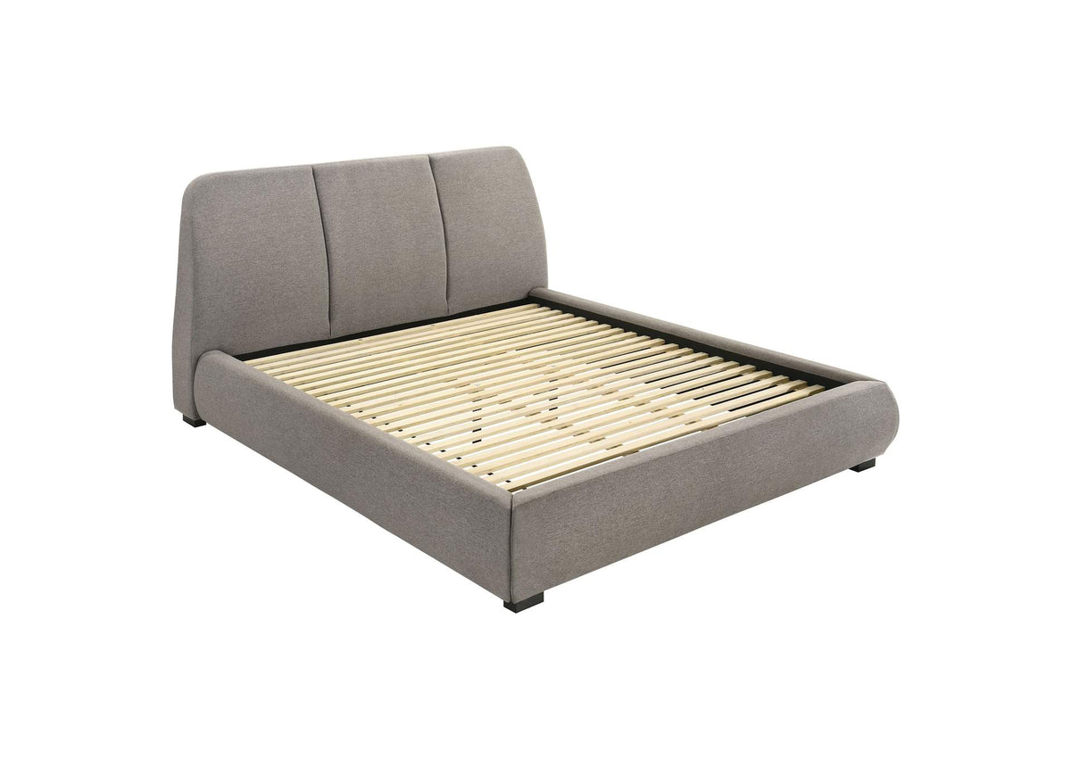 310090KE Mokena 46-inch Upholstered Eastern King Platform Bed Taupe