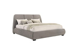 310090KE Mokena 46-inch Upholstered Eastern King Platform Bed Taupe