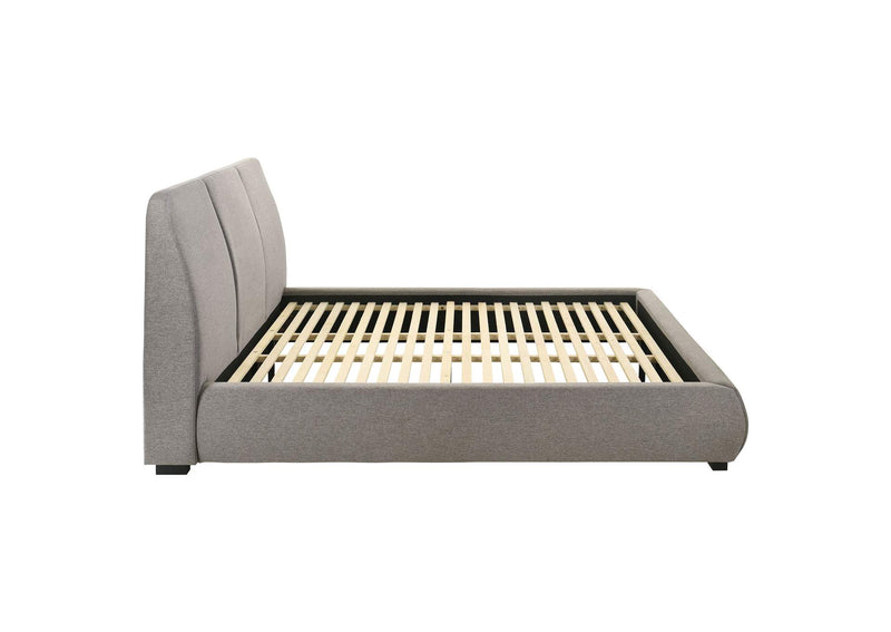 310090KE Mokena 46-inch Upholstered Eastern King Platform Bed Taupe