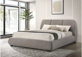 310090KW Mokena 46-inch Upholstered California King Platform Bed Taupe
