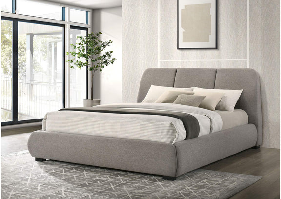 310090KW Mokena 46-inch Upholstered California King Platform Bed Taupe
