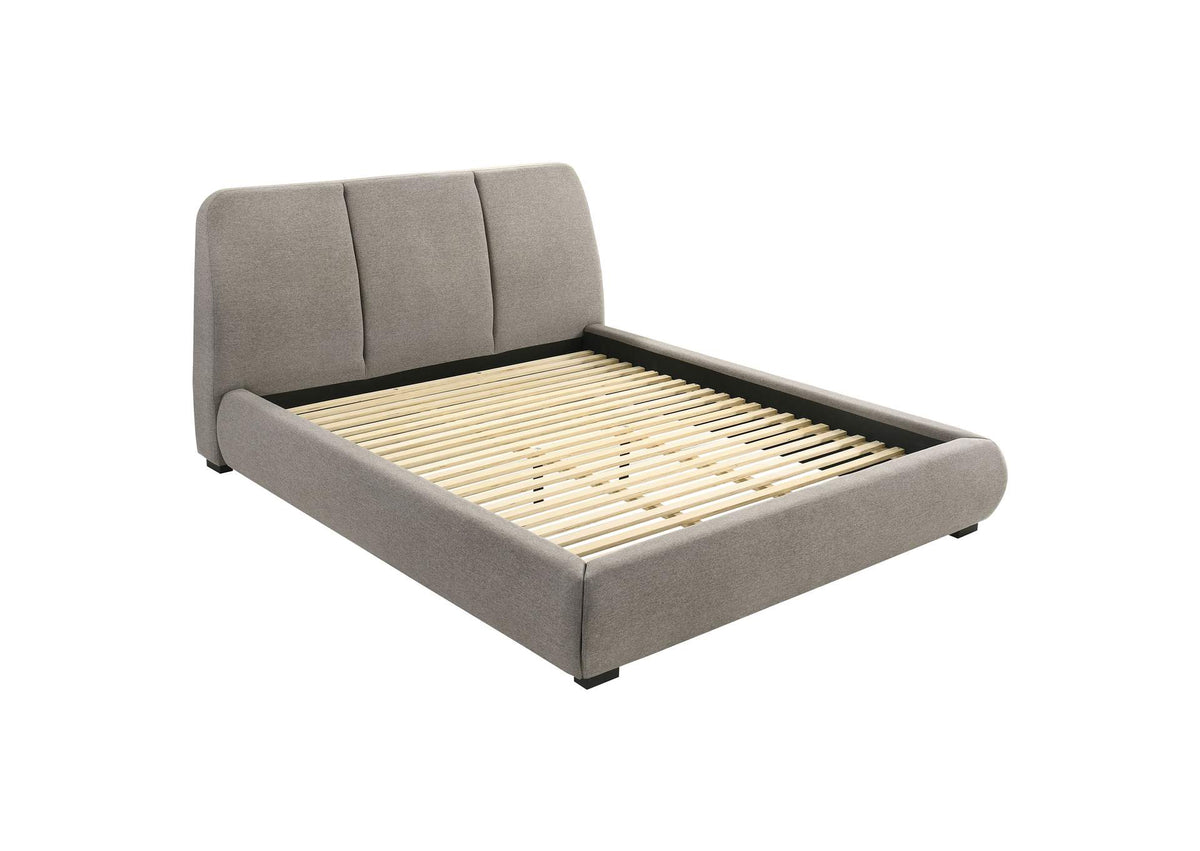 310090KW Mokena 46-inch Upholstered California King Platform Bed Taupe
