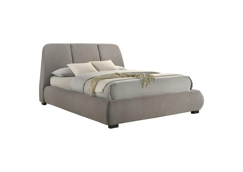 310090Q Mokena 46-inch Upholstered Queen Platform Bed Taupe