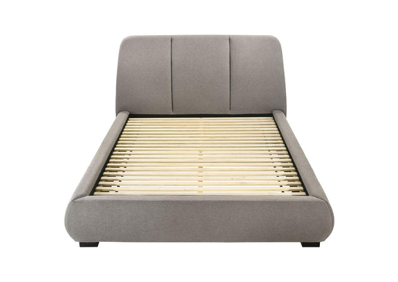 310090Q Mokena 46-inch Upholstered Queen Platform Bed Taupe