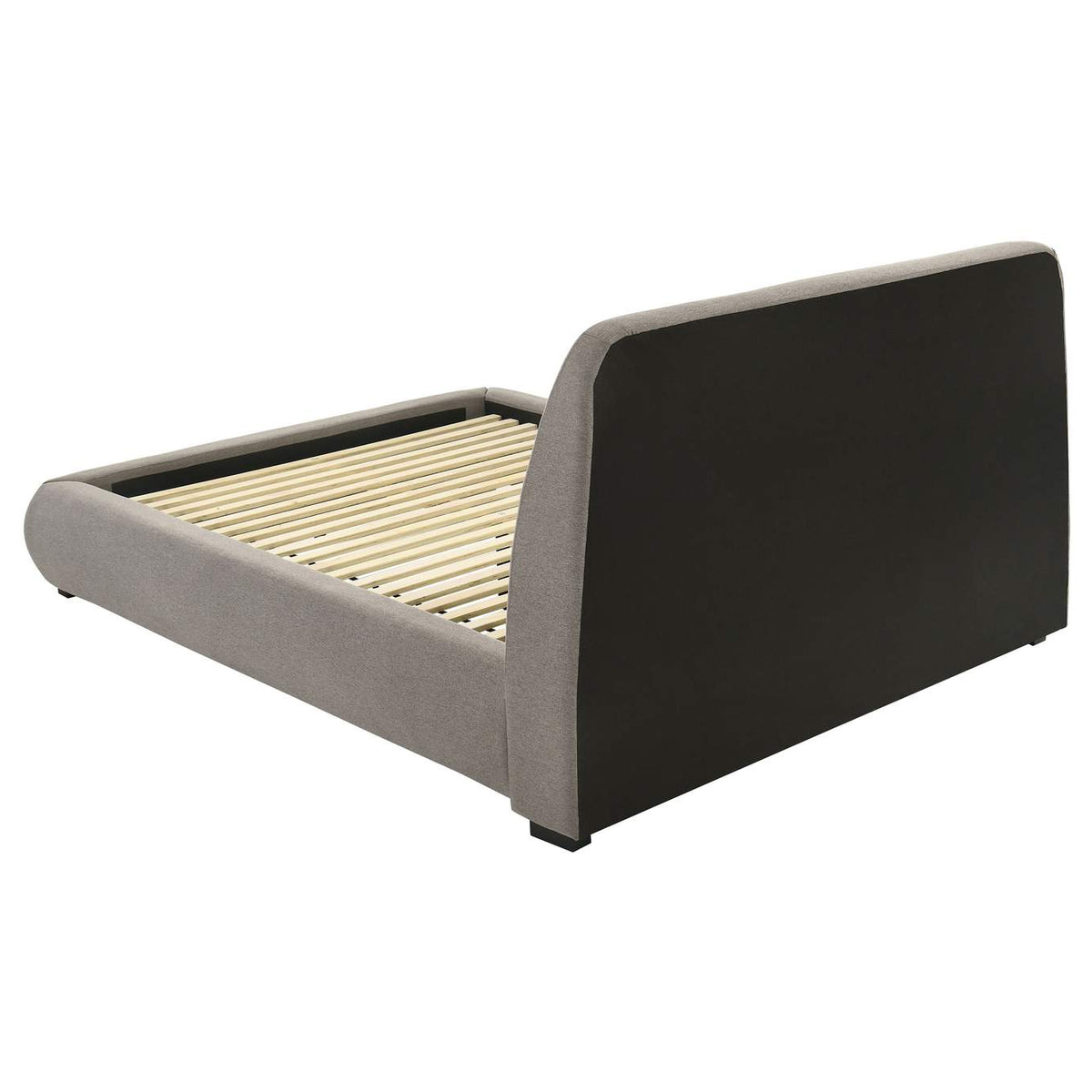 310090Q Mokena 46-inch Upholstered Queen Platform Bed Taupe