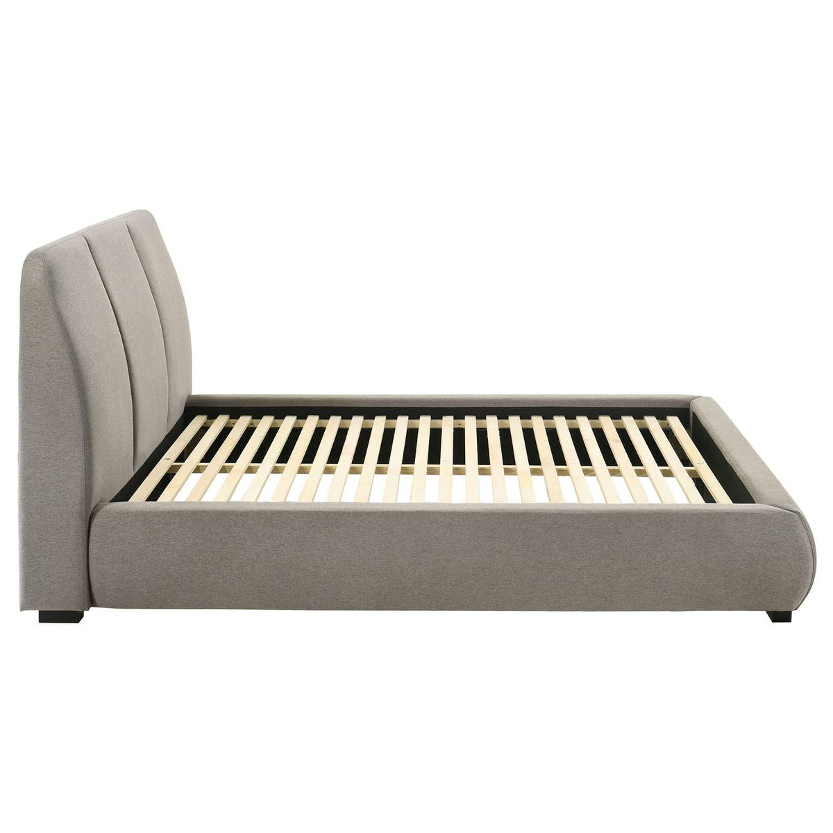 310090Q Mokena 46-inch Upholstered Queen Platform Bed Taupe