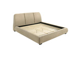 310091KE Mokena 46-inch Upholstered Eastern King Platform Bed Brown