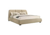 310091KE Mokena 46-inch Upholstered Eastern King Platform Bed Brown