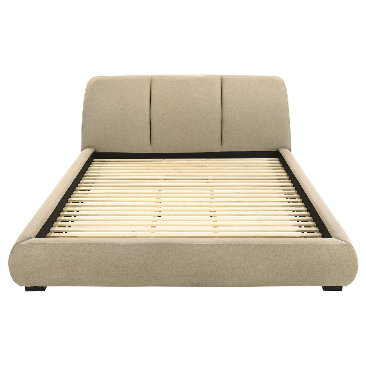 310091KE Mokena 46-inch Upholstered Eastern King Platform Bed Brown