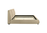 310091KE Mokena 46-inch Upholstered Eastern King Platform Bed Brown