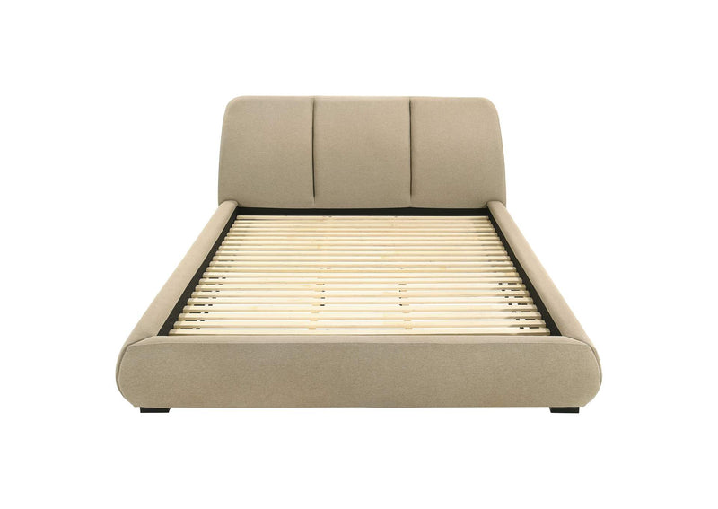 310091KW Mokena 46-inch Upholstered California King Platform Bed Brown