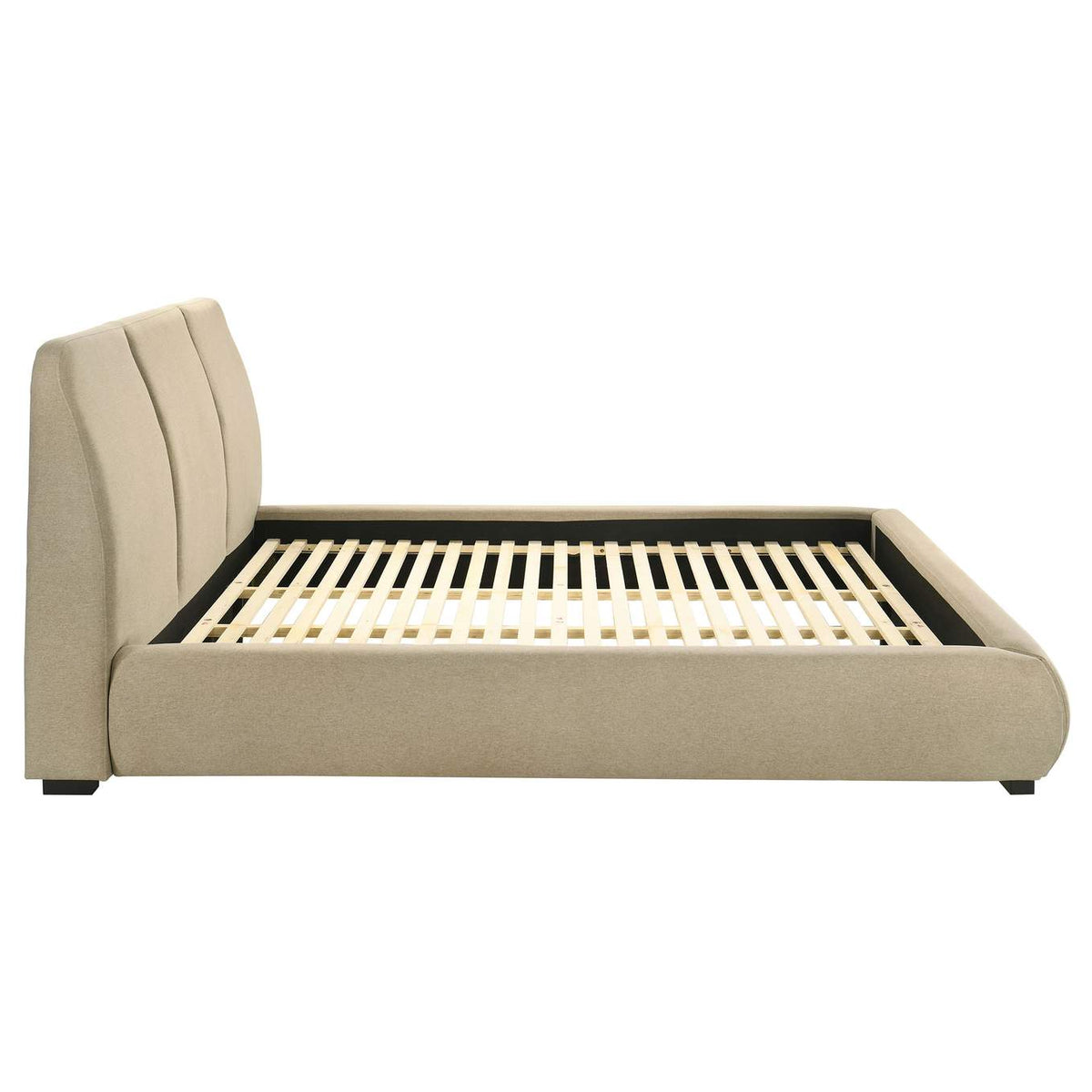 310091KW Mokena 46-inch Upholstered California King Platform Bed Brown