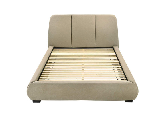 310091Q Mokena 46-inch Upholstered Queen Platform Bed Brown