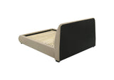 310091Q Mokena 46-inch Upholstered Queen Platform Bed Brown