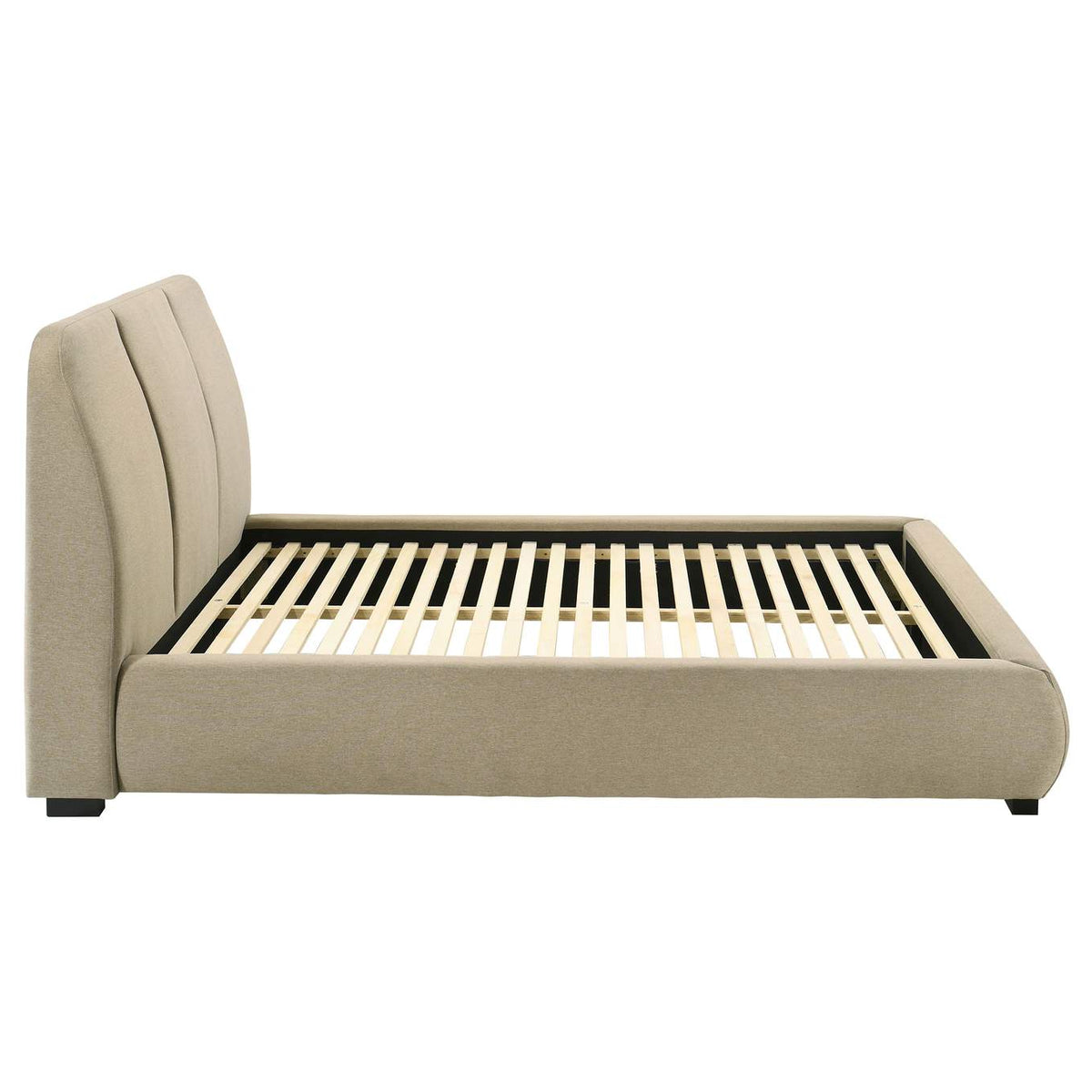 310091Q Mokena 46-inch Upholstered Queen Platform Bed Brown