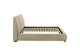 310091Q Mokena 46-inch Upholstered Queen Platform Bed Brown