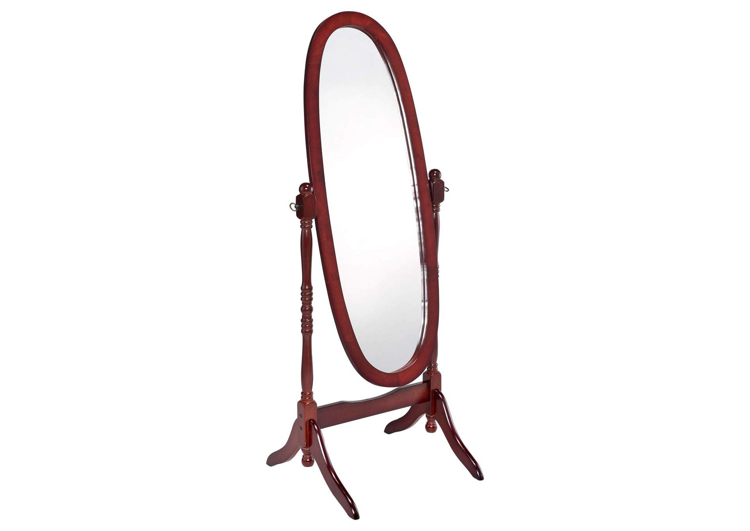 Foyet Wood Adjustable Full Length Cheval Mirror Merlot