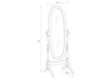 3101 Foyet Wood Adjustable Full Length Cheval Mirror Merlot