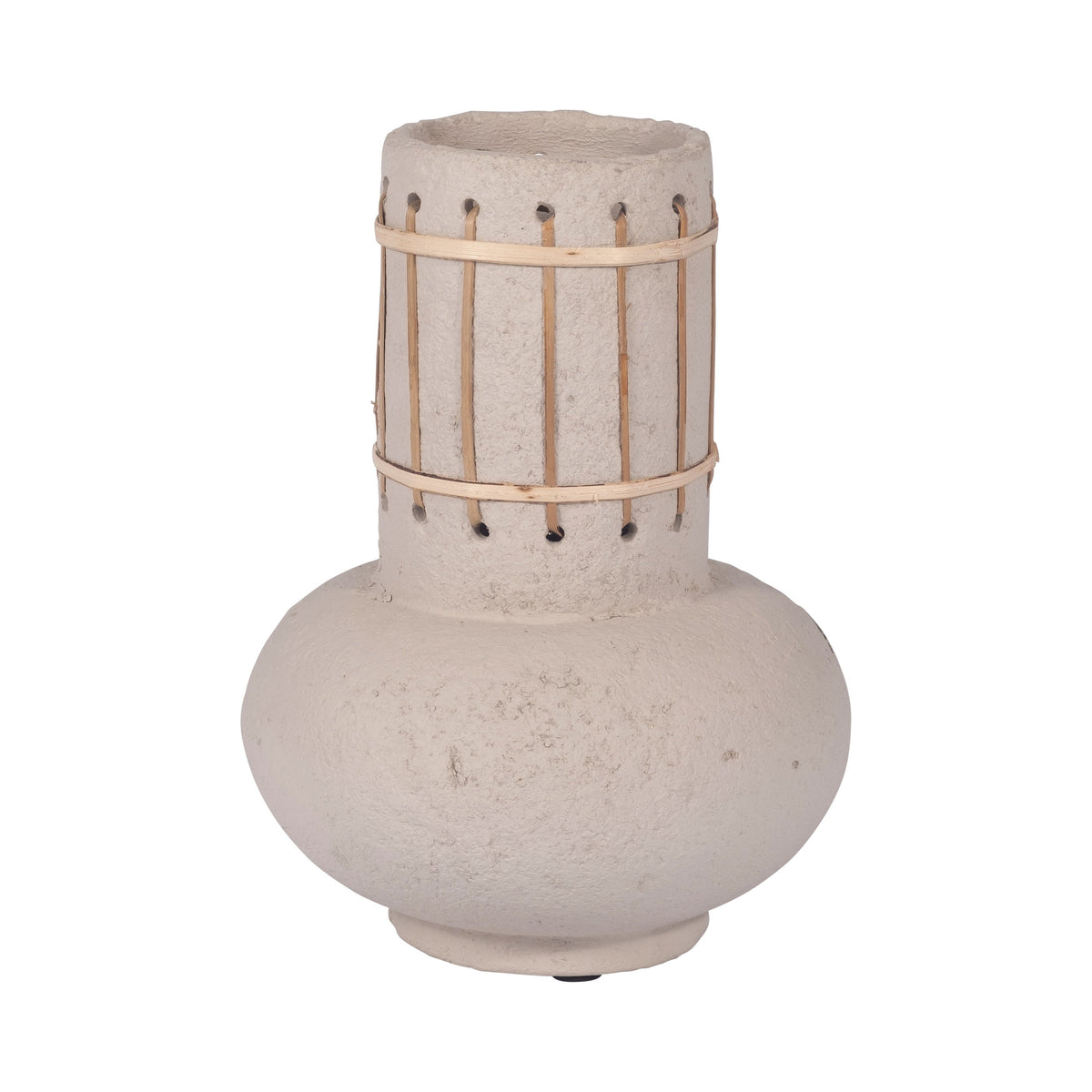 Ecomix 10" Top Weave Nomad Vase - Ivory