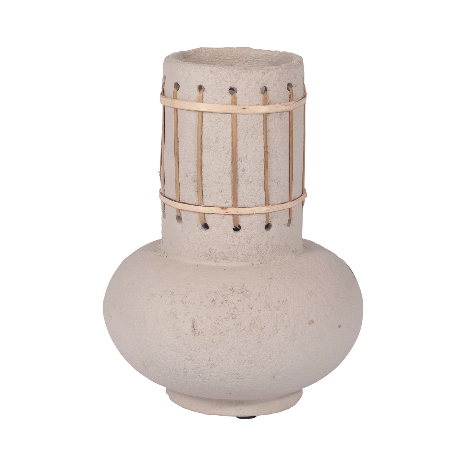 Ecomix 10" Top Weave Nomad Vase - Ivory