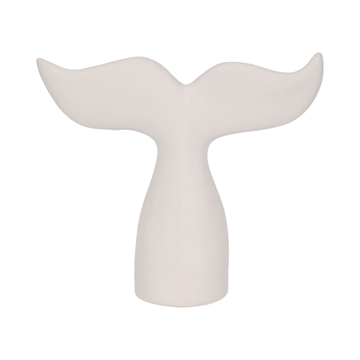 10" Textured Whale Tail - White