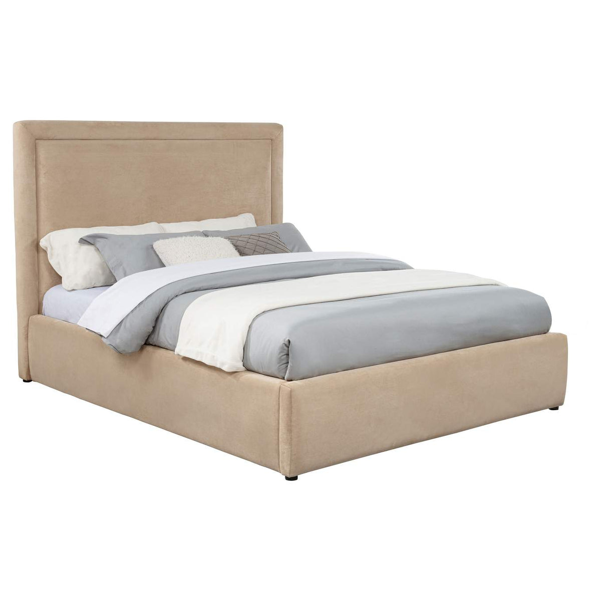 315835LQ Lawson 54-inch Upholstered Queen Platform Bed Light Saddle