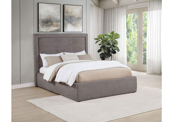 315835MF Lawson 54-inch Upholstered Full Panel Platform Bed Mushroom