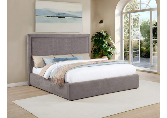315835MKE Lawson 54-inch Upholstered Eastern King Platform Bed Mushroom