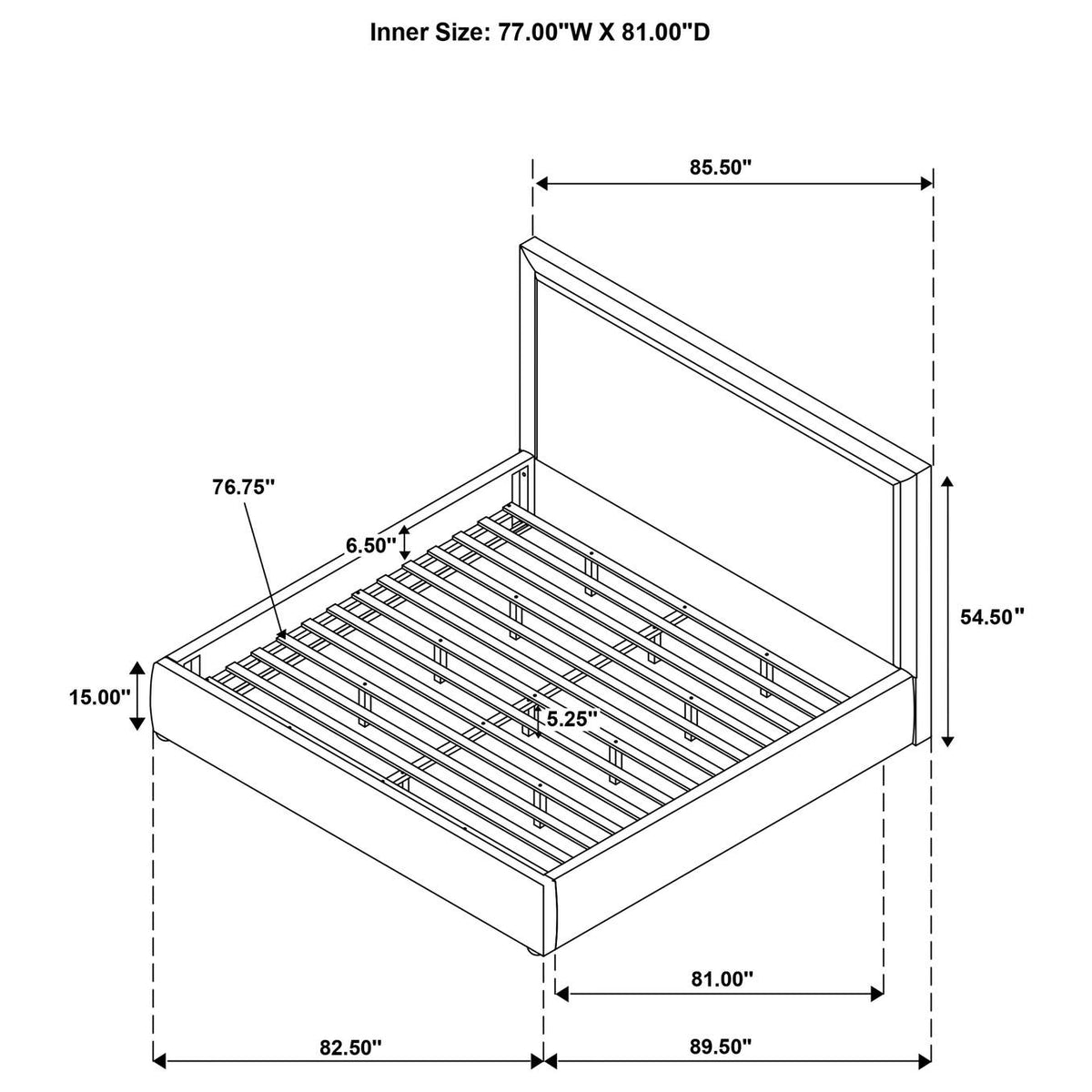 315835MKE Lawson 54-inch Upholstered Eastern King Platform Bed Mushroom