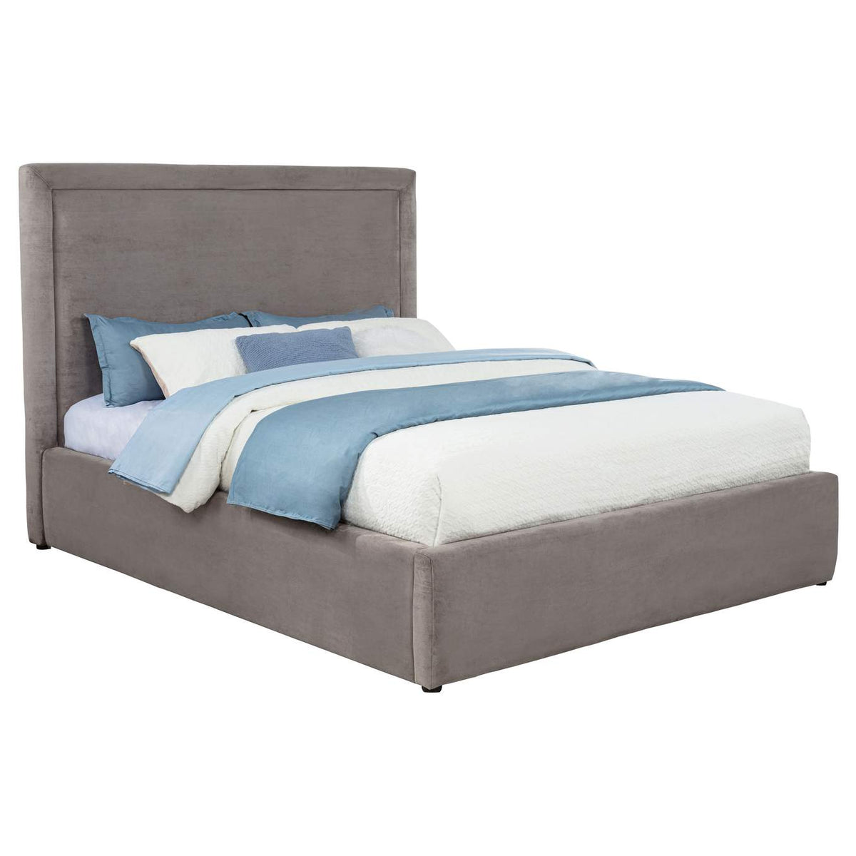 315835MQ Lawson 54-inch Upholstered Queen Platform Bed Mushroom