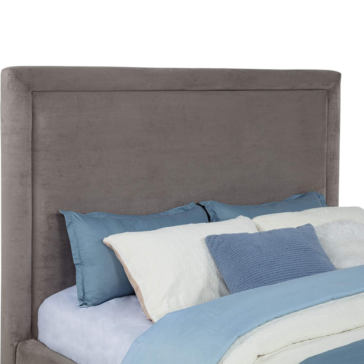 315835MQ Lawson 54-inch Upholstered Queen Platform Bed Mushroom