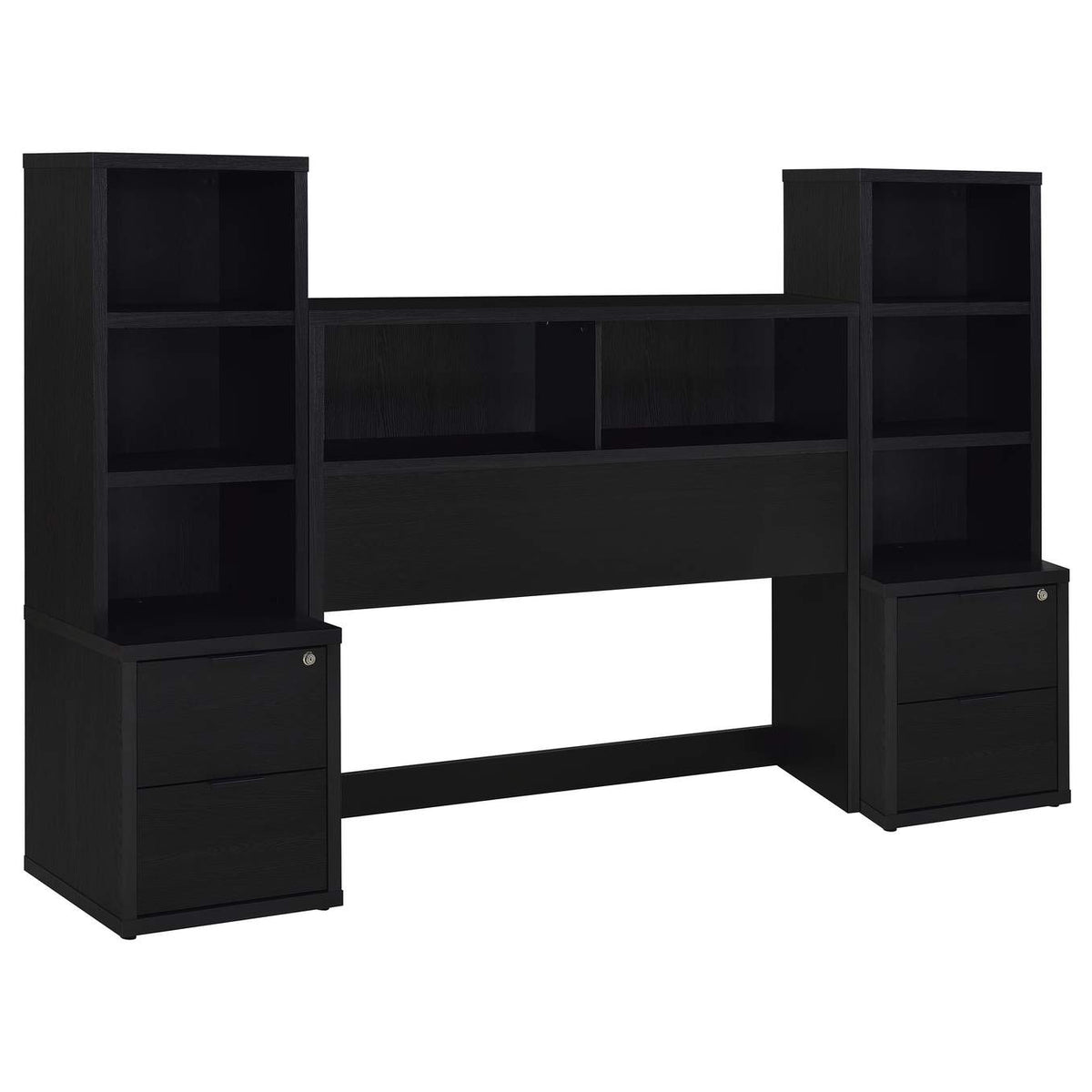315851F-SET Westpark 3-piece Full Bedroom Set Bookcase Headboard Black