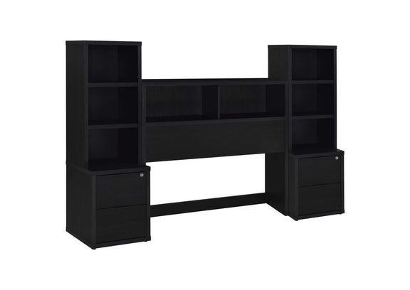 315851F-SET Westpark 3-piece Full Bedroom Set Bookcase Headboard Black