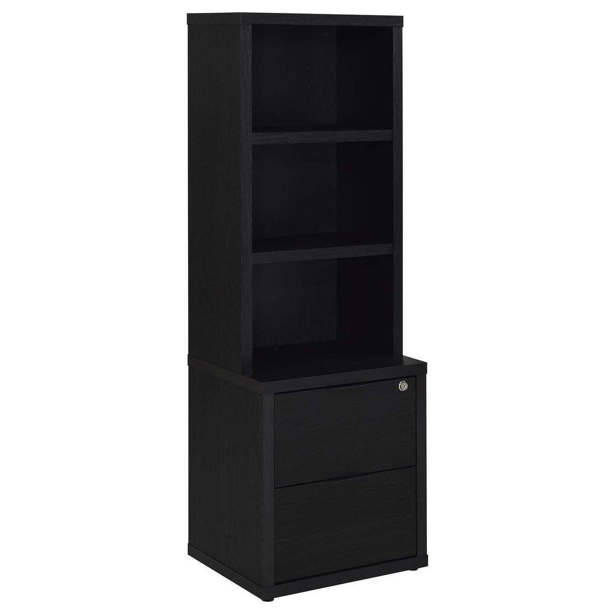315851F-SET Westpark 3-piece Full Bedroom Set Bookcase Headboard Black