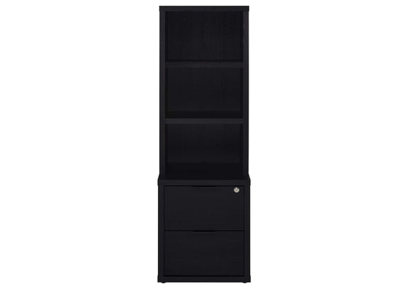 315851F-SET Westpark 3-piece Full Bedroom Set Bookcase Headboard Black