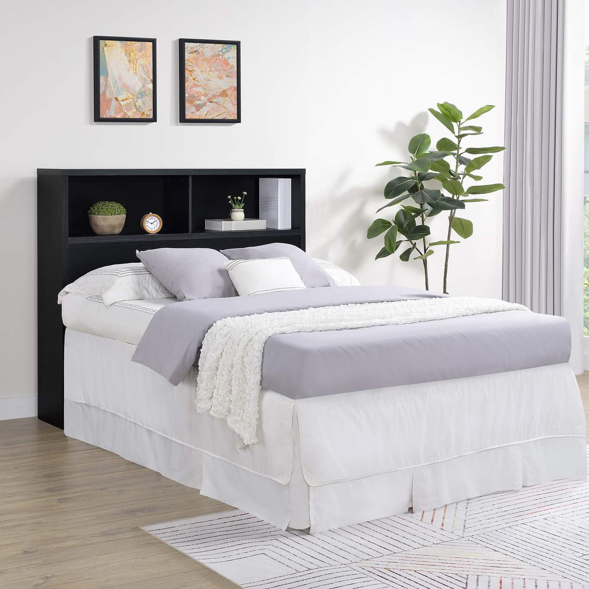 315851F Westpark 49-inch Full Bookcase Headboard Black