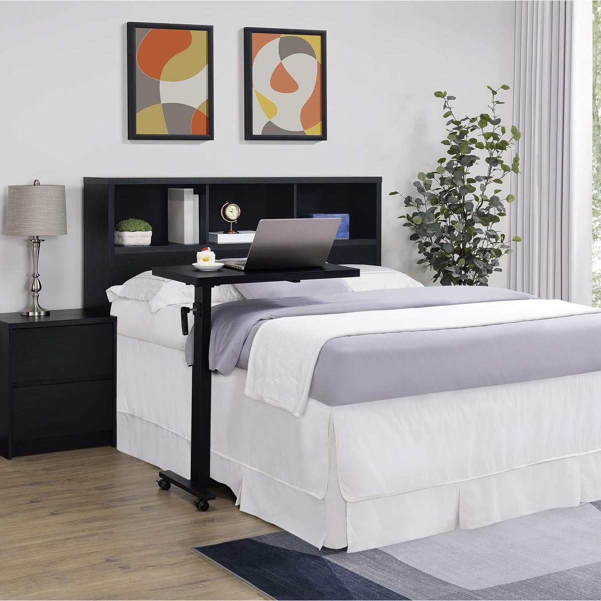 315851Q Westpark 49-inch Queen Bookcase Headboard Black