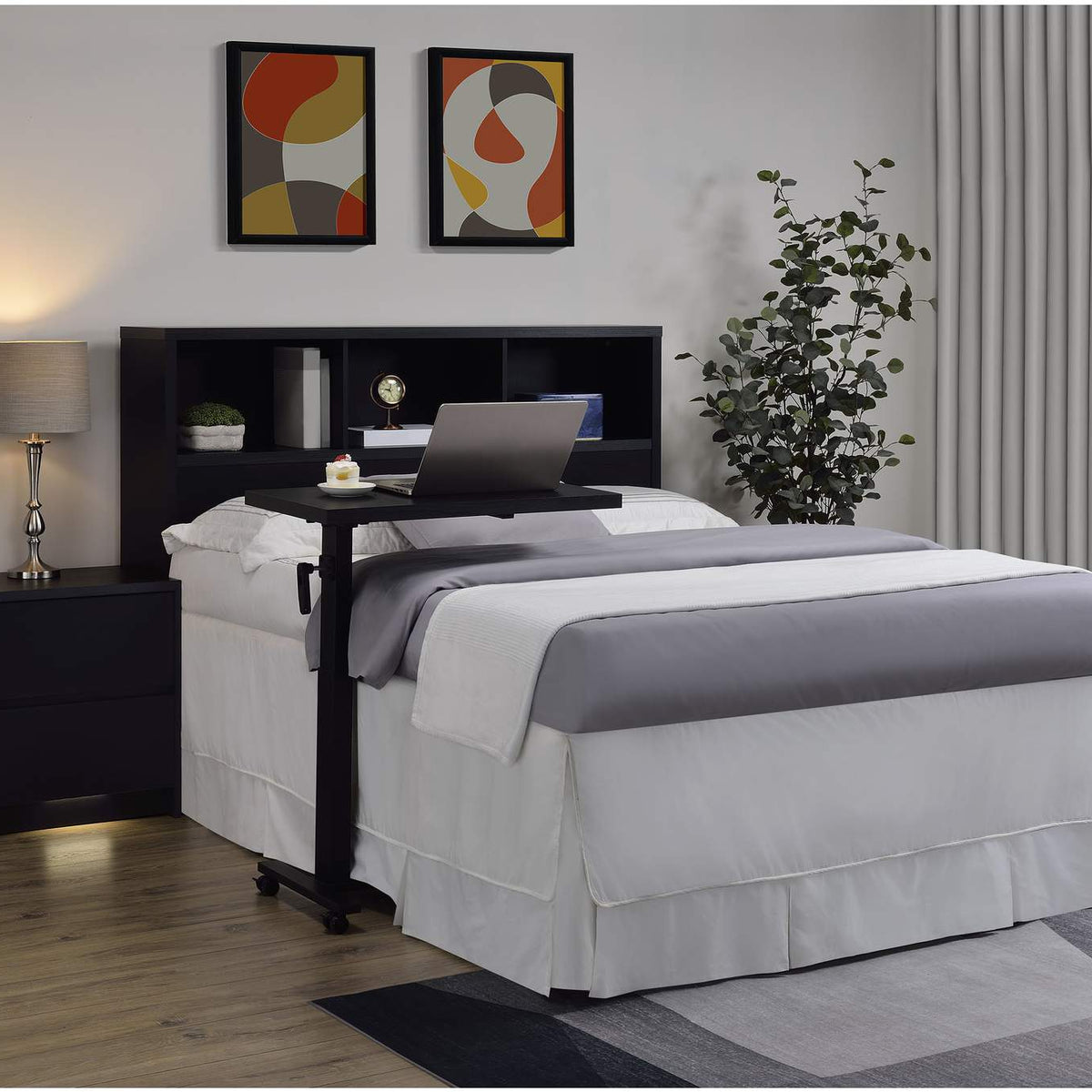 315851Q Westpark 49-inch Queen Bookcase Headboard Black