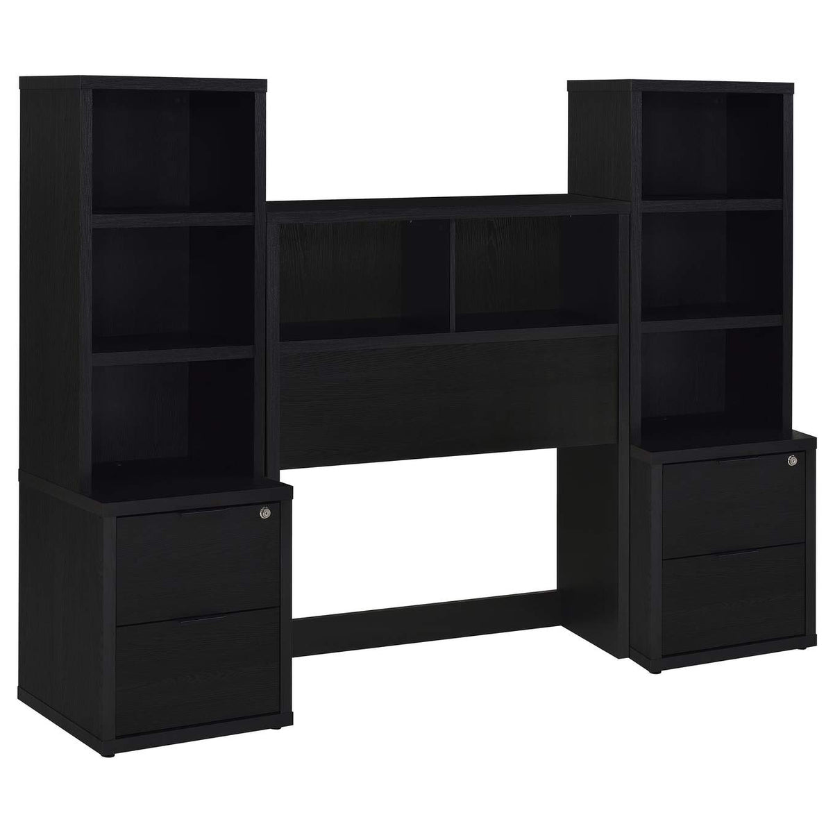 315851T-SET Westpark 3-piece Twin Bedroom Set Bookcase Headboard Black