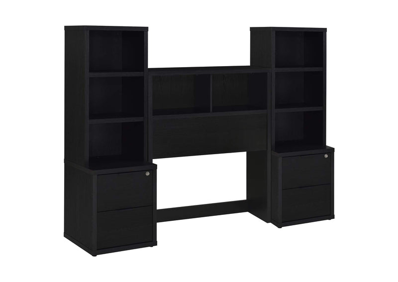 315851T-SET Westpark 3-piece Twin Bedroom Set Bookcase Headboard Black