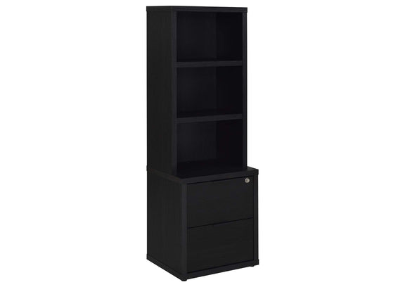 315851T-SET Westpark 3-piece Twin Bedroom Set Bookcase Headboard Black