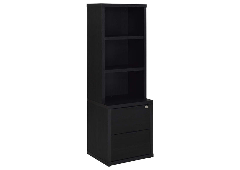 315851T-SET Westpark 3-piece Twin Bedroom Set Bookcase Headboard Black