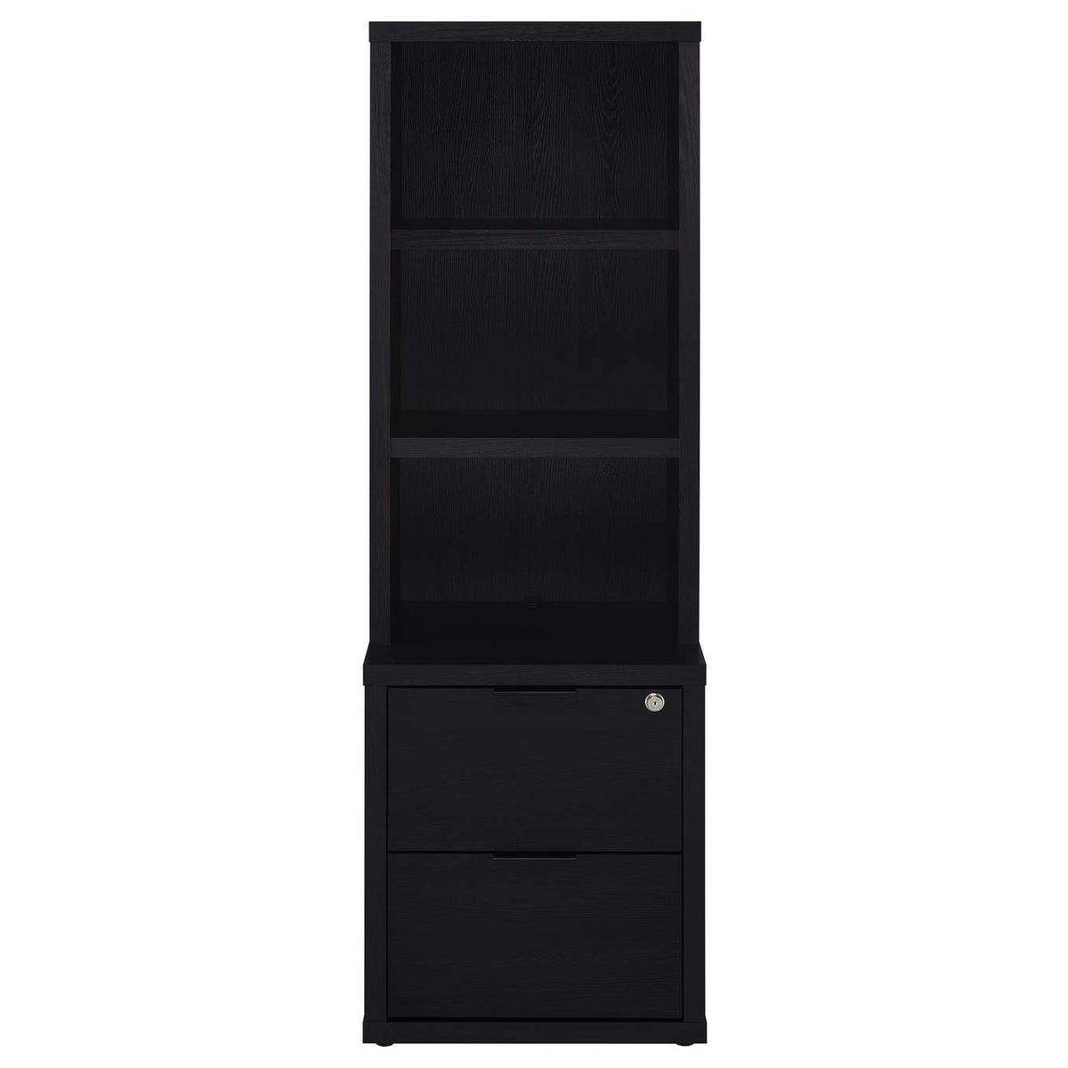 315851T-SET Westpark 3-piece Twin Bedroom Set Bookcase Headboard Black